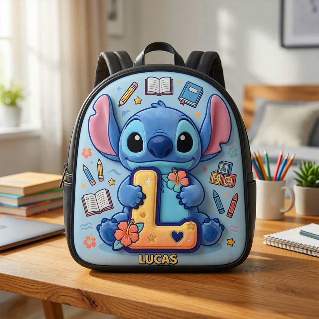 Personalized Cute Alien Backpack with Name for Kids - Back to School Gift