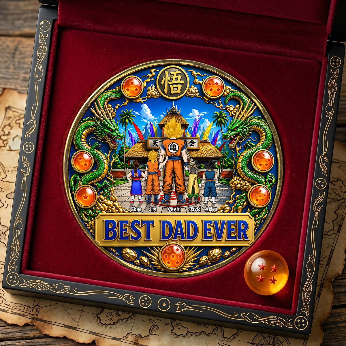 Personalized Best Dad Ever Commemorative Coin Gift for Dad
