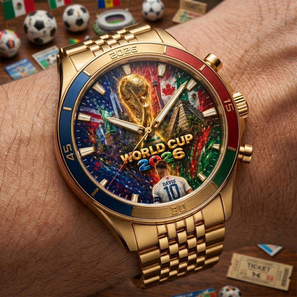 Personalized Men's Watch World Cup 2026 Gift for Him