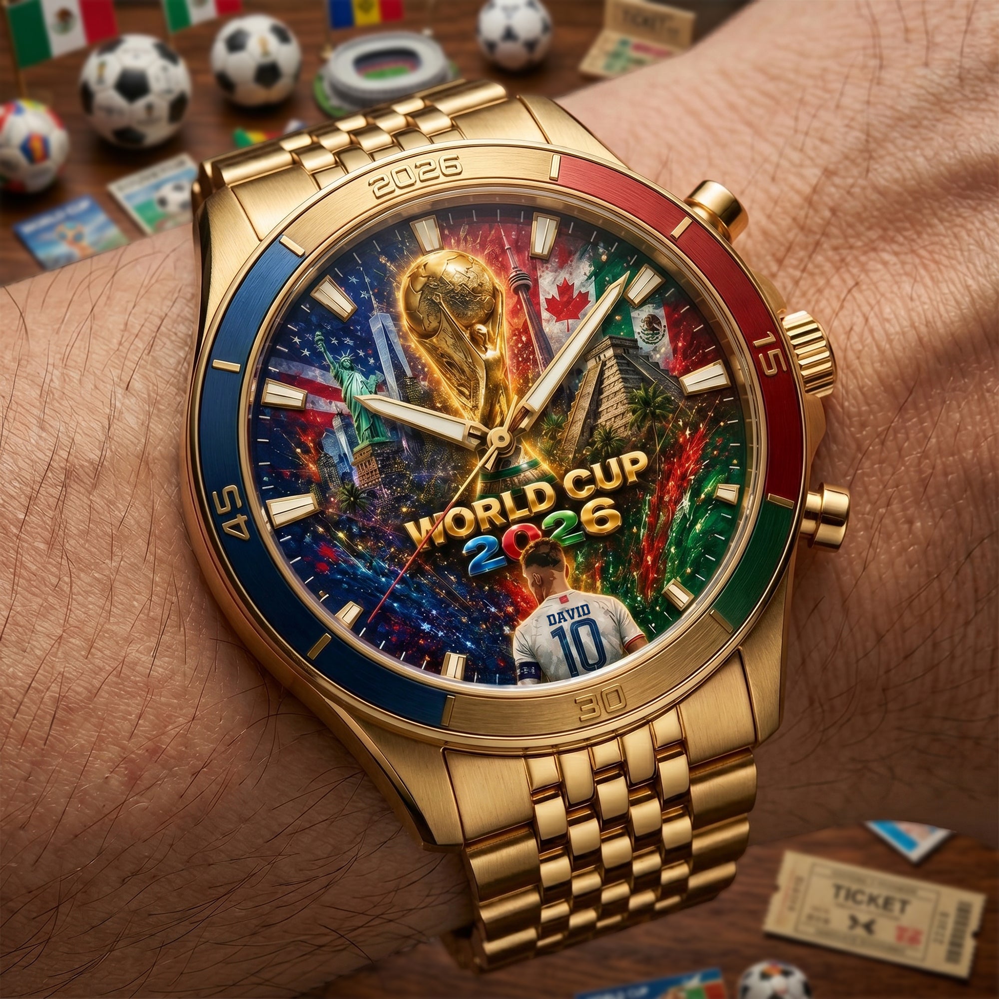 Personalized Men's Watch World Cup 2026 Gift for Him
