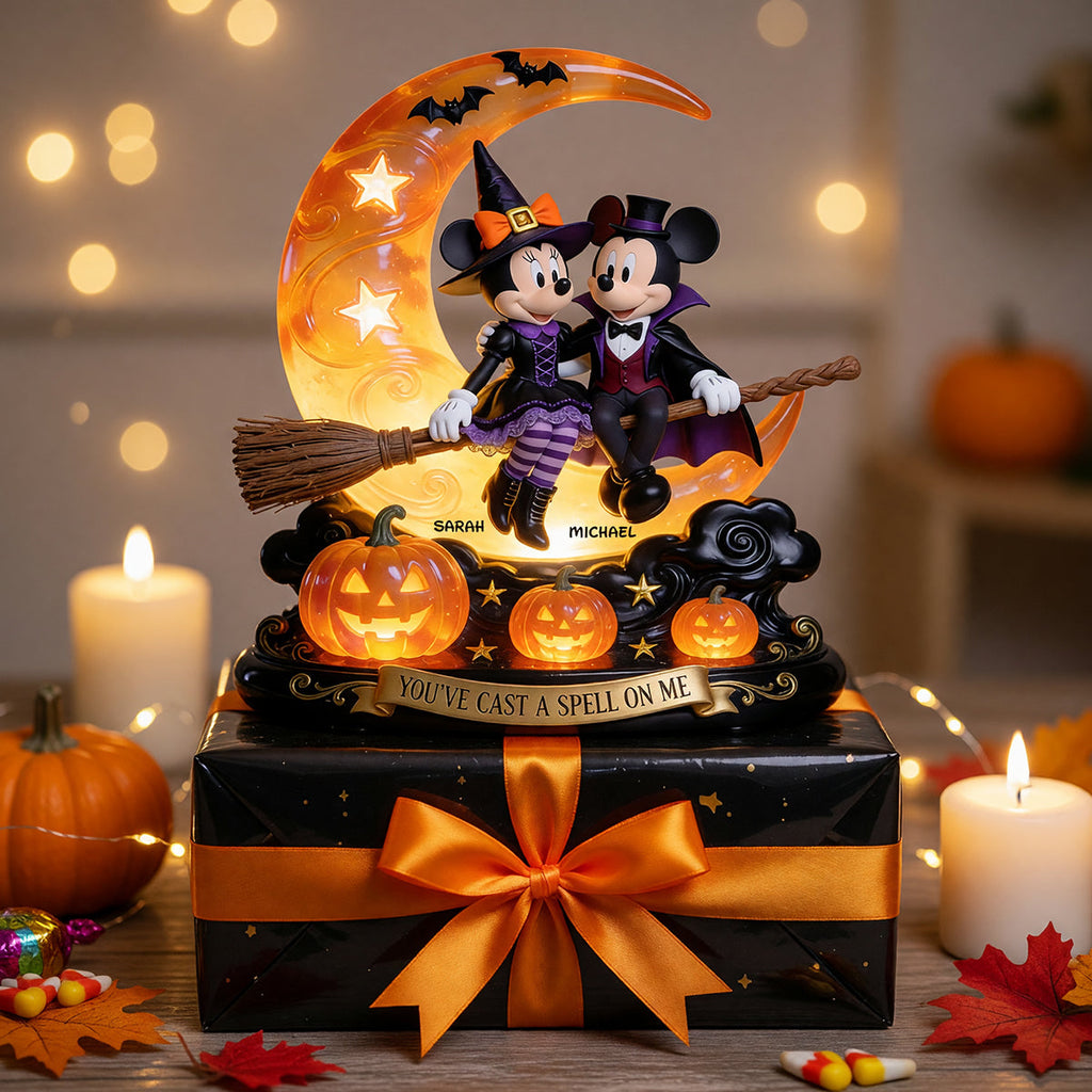 Personalized Acrylic Halloween Light Box Custom Name Gift for Couple Acrylic Light Box GradoCreations