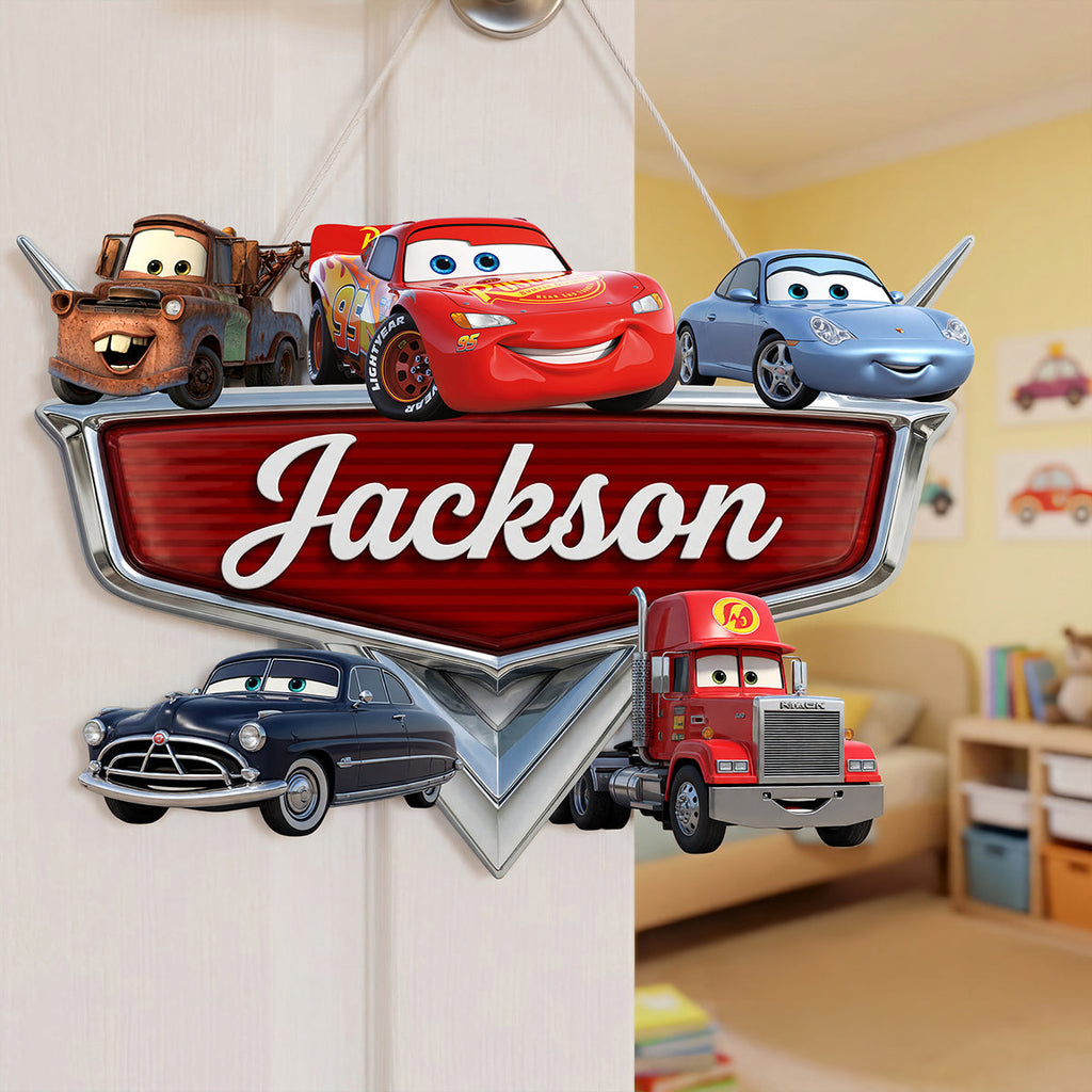 Personalized Movie Themed Metal Sign for Kids - Custom Name Decor