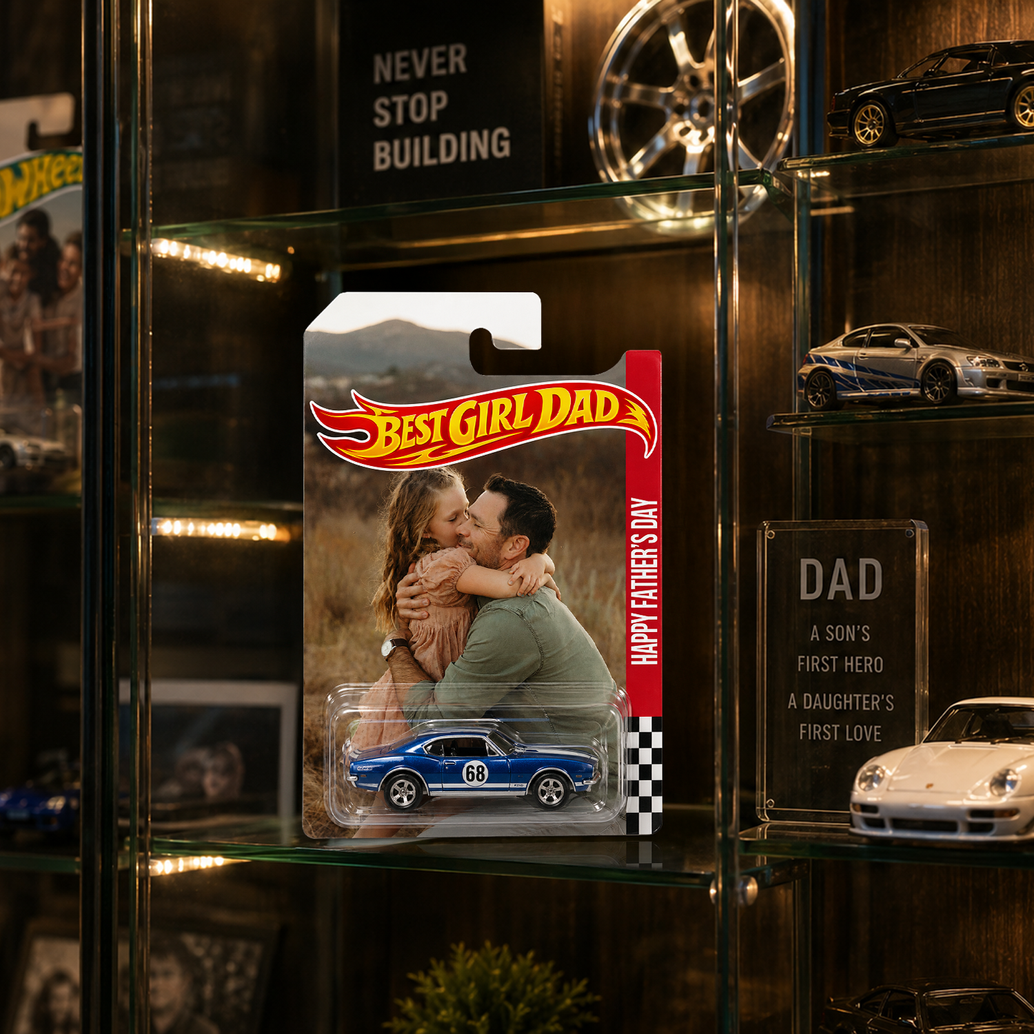 Personalized Photo Hot Wheels Best Dad Ever Keepsake Gift HN590 - Hot Wheels GradoCreations