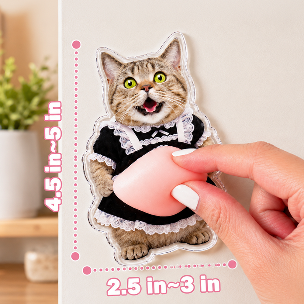 Personalized Funny Photo Squishy Fridge Magnet Gift for Dog Lovers HN590 - Acrylic Squishy Fridge Magnet Fix GradoCreations