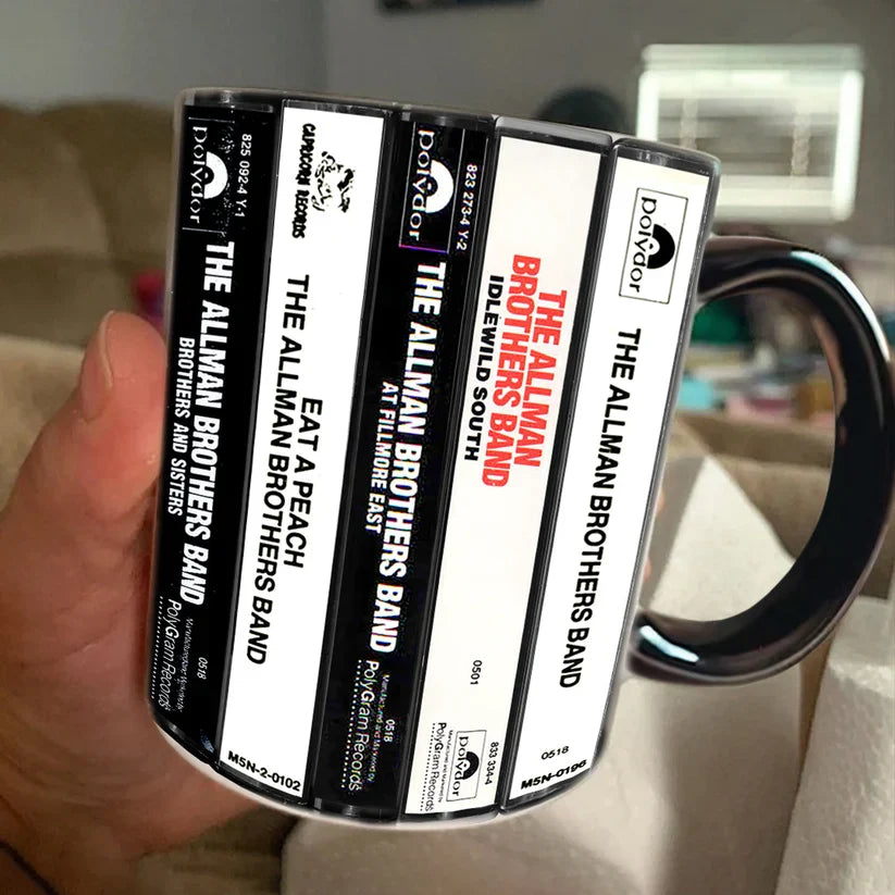 Retro Cassette Accent Mug Allman Brothers Band Gift for Music Lovers GradoCreations