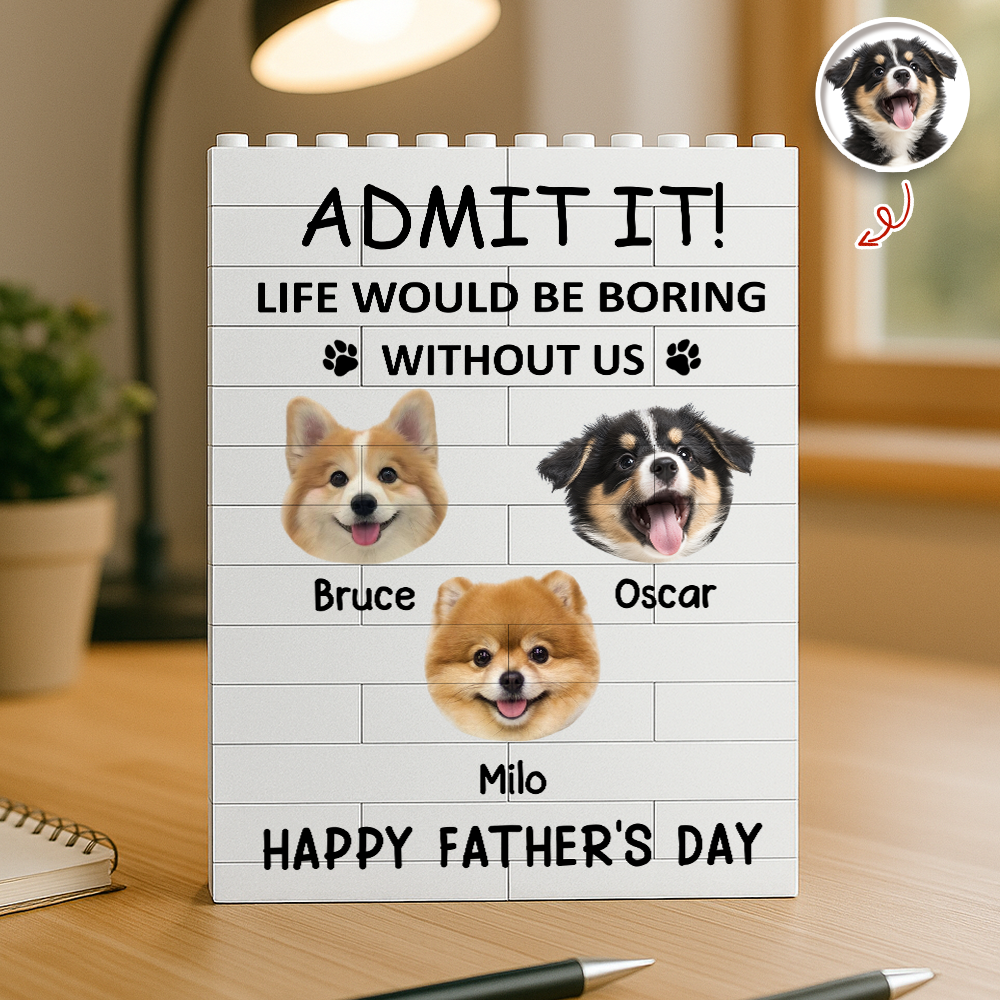 Personalized Photo Building Blocks Unique Gift for Dog/Cat Lovers HN590 - Building Blocks GradoCreations