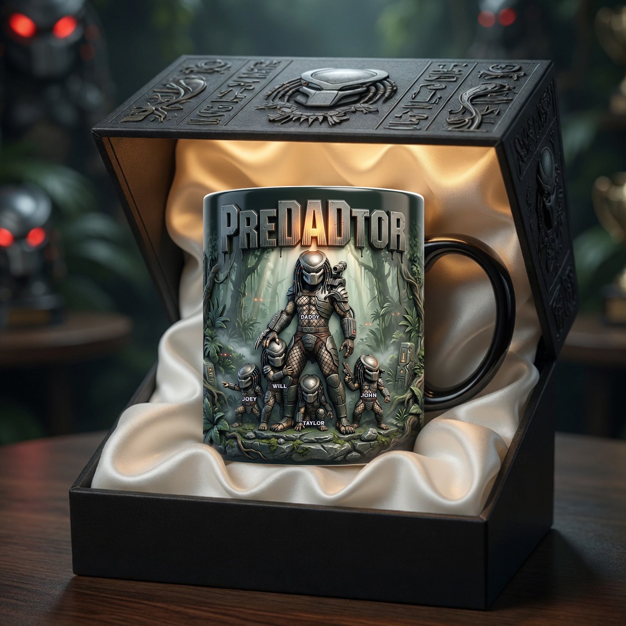 Personalized Color Changing Mug for Dad with Predator Design
