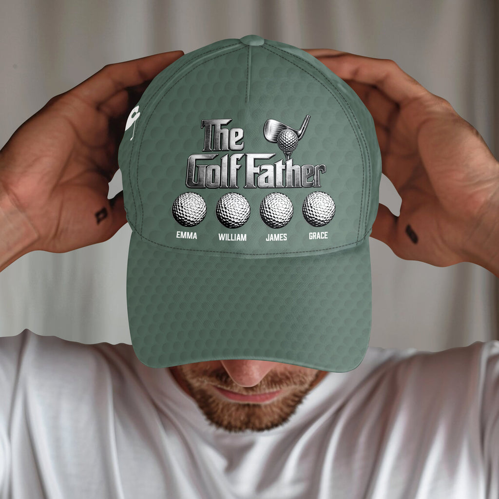 Personalized Golf Father Hat Custom Name Gift for Dad HN590 - AOP Cap GradoCreations