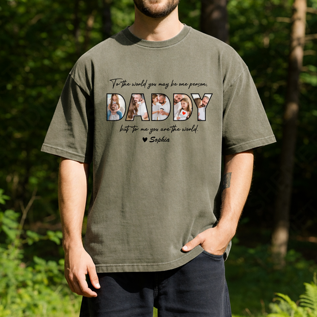 Custom Photo Comfort Shirt Gift for Dad Father's Day Comfort Shirt GradoCreations