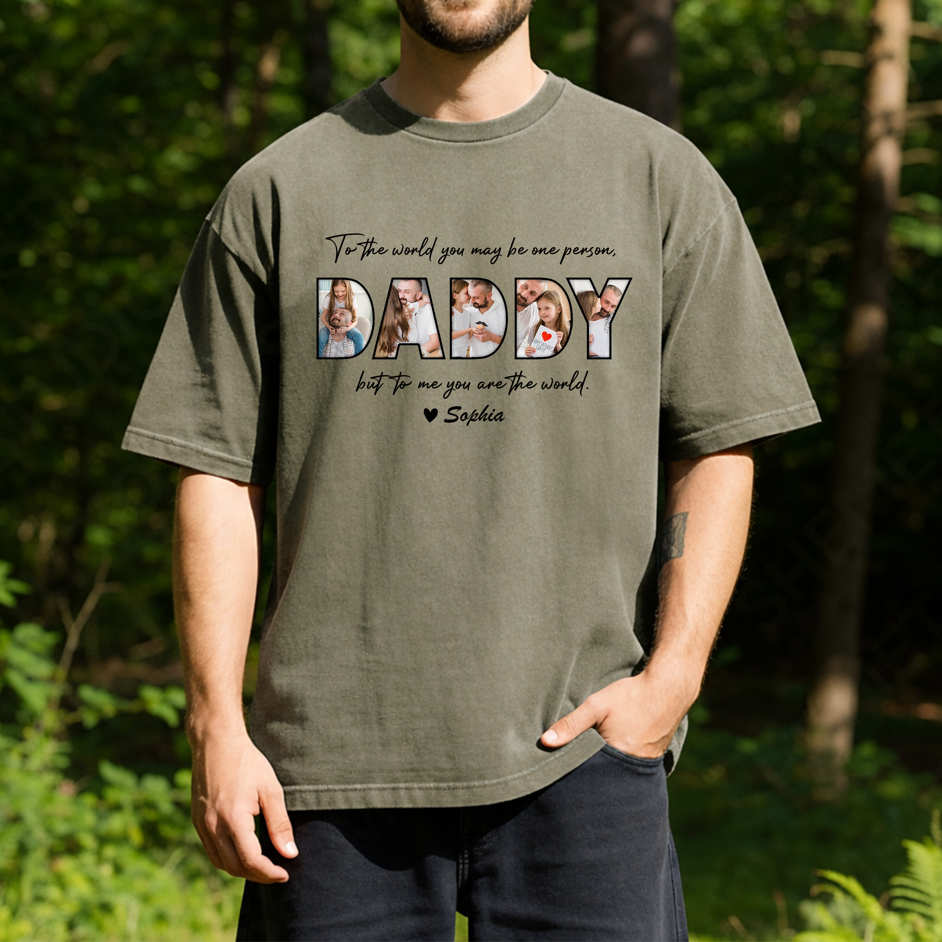 Custom Photo Comfort Shirt Gift for Dad Father's Day Comfort Shirt GradoCreations