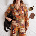 Custom Name Halloween Pajama Set for Adults & Kids | Patchwork Style Gift Pajama Set GradoCreations