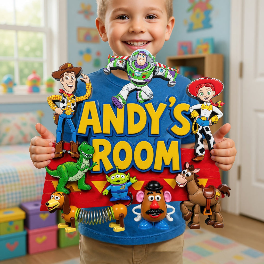 Personalized Custom Shaped Metal Sign for Toy Story Fans Gift