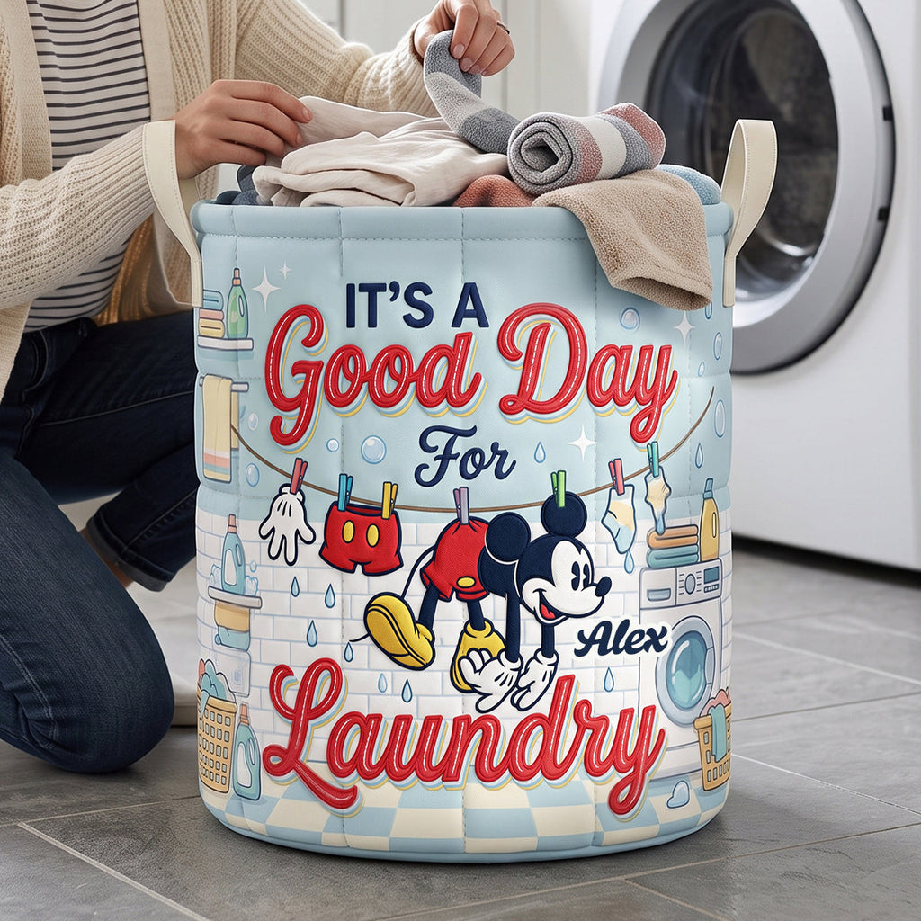Personalized Quilted Laundry Basket Custom Name Gift for Her Quilted Laundry Basket GradoCreations