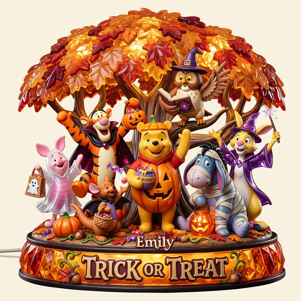 Personalized Acrylic Light Box Trick or Treat for Kids Halloween Gift Acrylic Light Box GradoCreations
