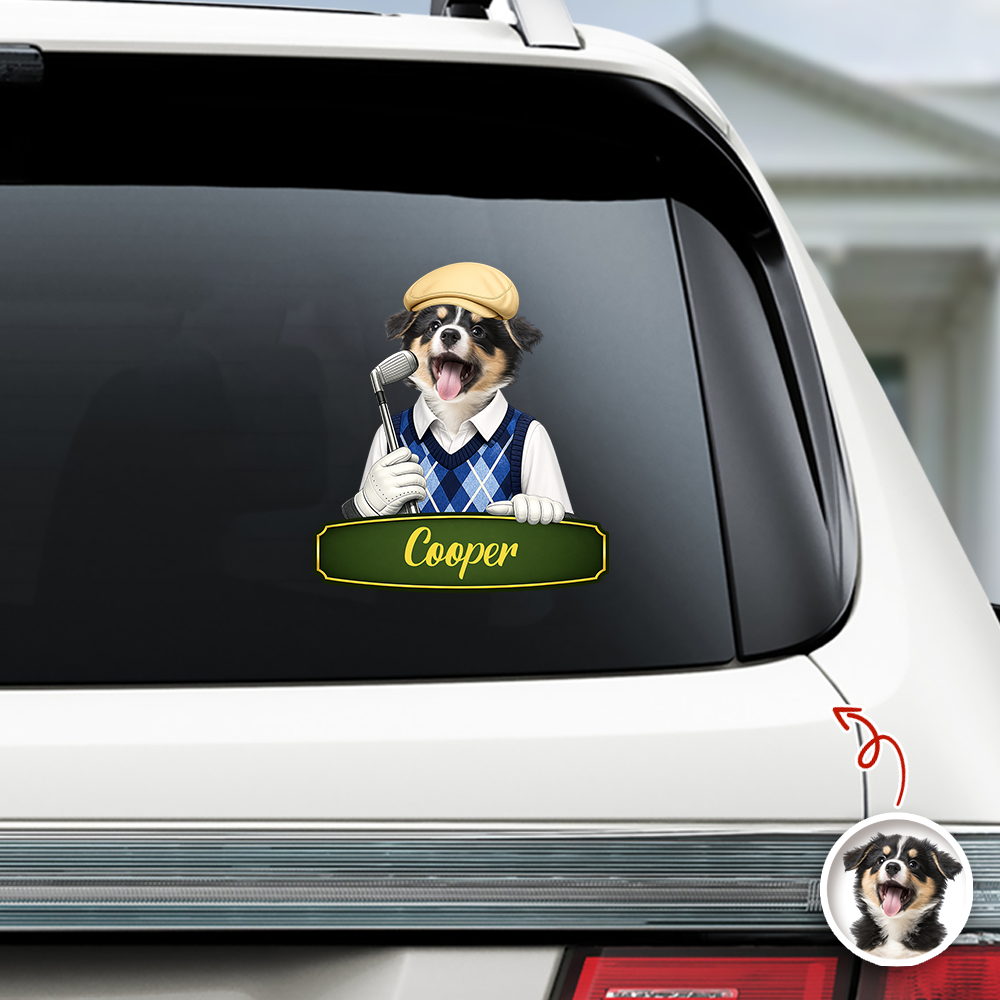 Personalized Dog Cat Photo Car Window Decal Sticker Gift for Dad Decal Sticker GradoCreations