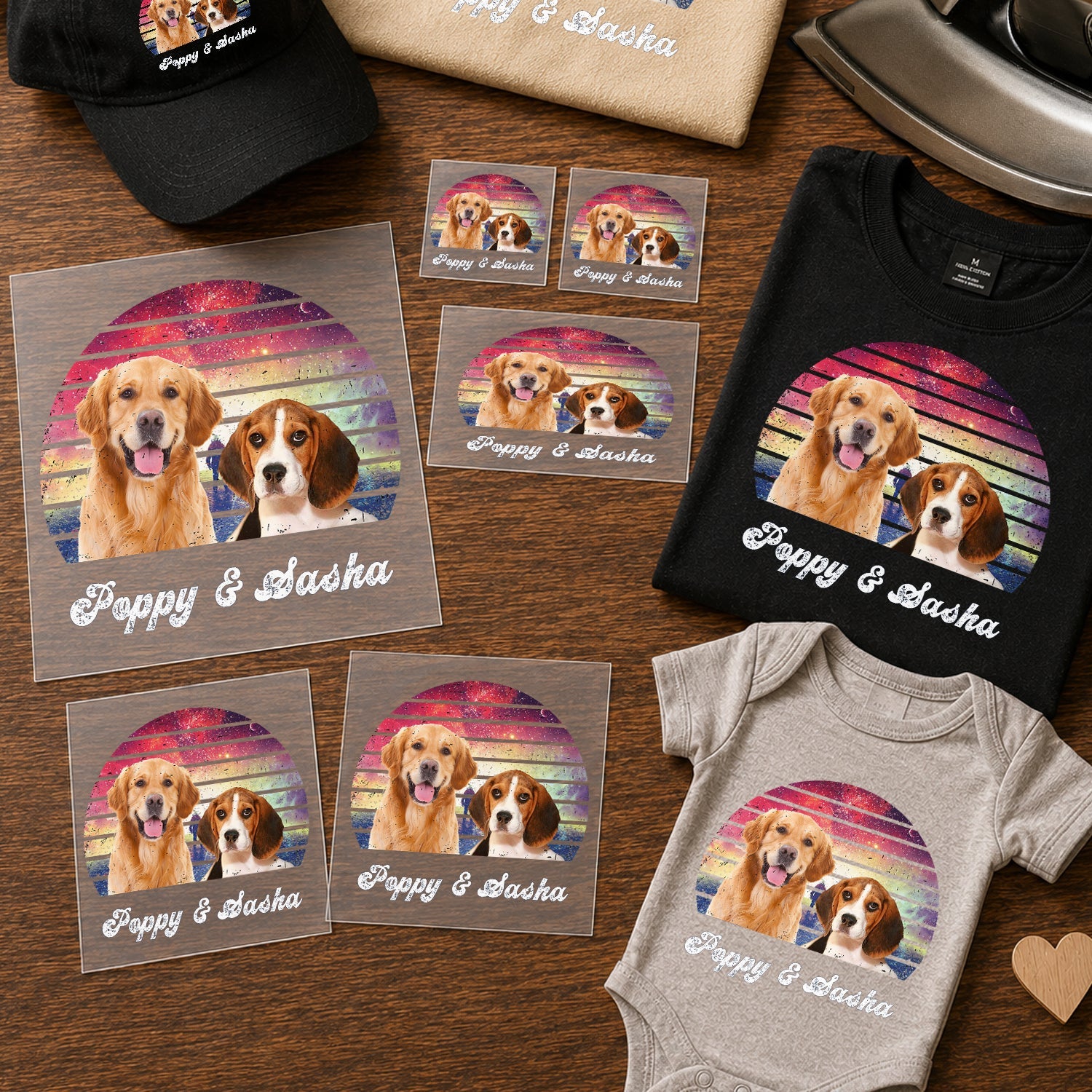 Personalized Photo Transfer for Dog Dads Custom Gift Idea HN590 - DTF Transfer GradoCreations
