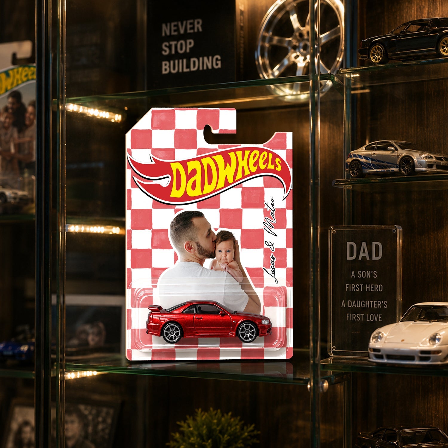 Custom Photo Vintage Wheels Personalized Gift for Dad HN590 - Hot Wheels GradoCreations