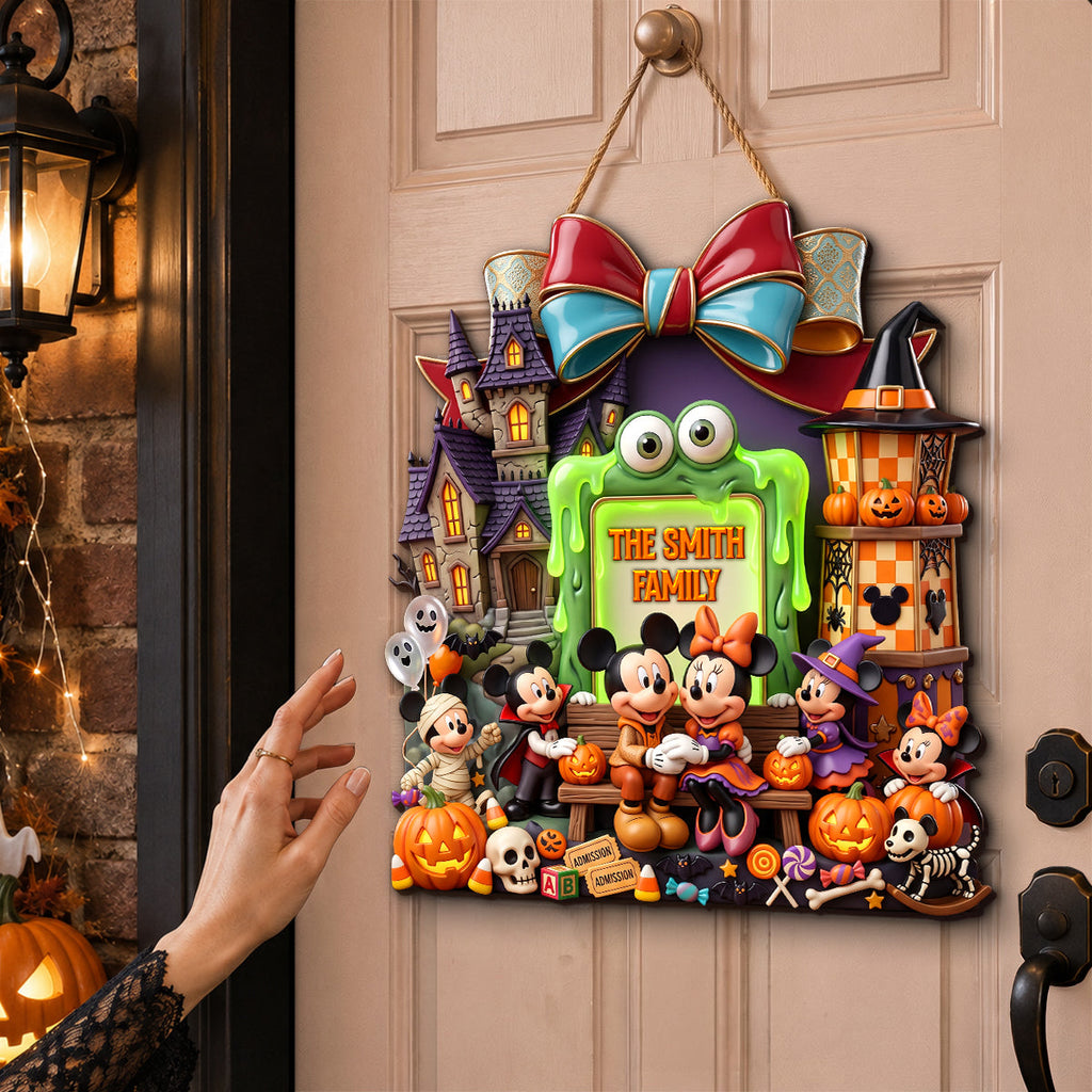Personalized Halloween Family Wood Sign Custom Name Decor Wood Sign GradoCreations