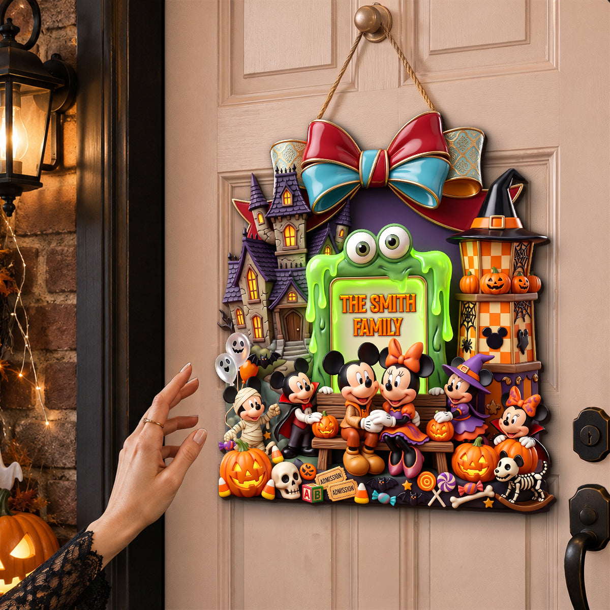 Personalized Halloween Family Wood Sign Custom Name Decor Wood Sign GradoCreations