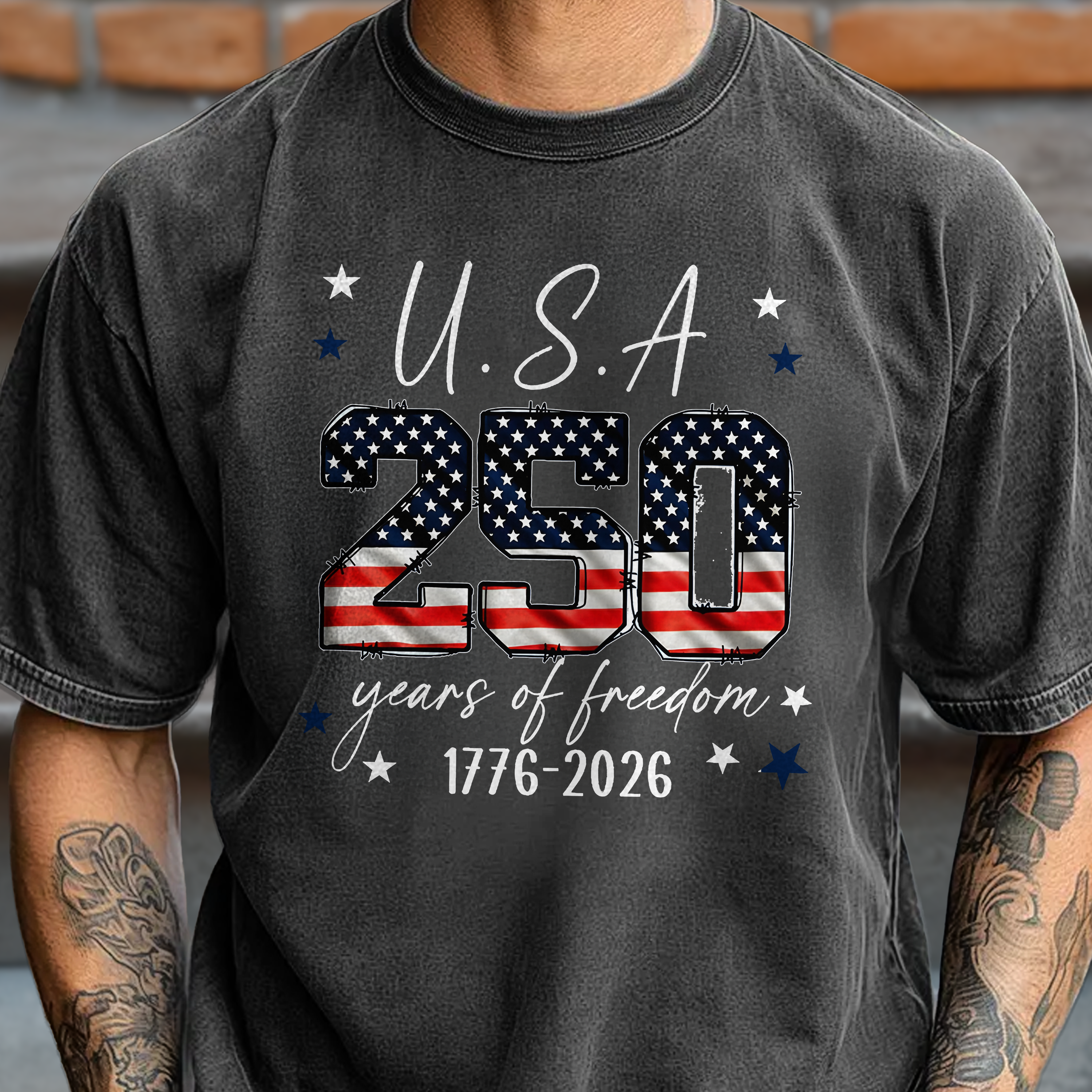 Personalized Comfort Shirt USA 250 Years Freedom Gift Comfort Shirt GradoCreations