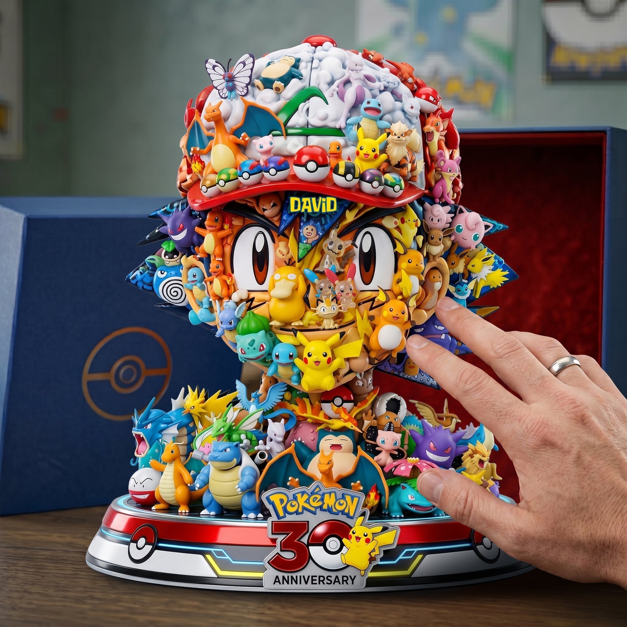 Personalized Pokémon 30th Anniversary Acrylic Plaque Gift for Fans