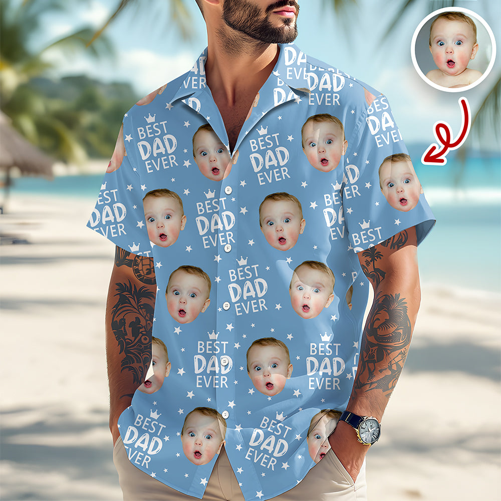 Custom Hawaiian Shirt with Photo Personalized Gift for Dad HN590 - AOP Hawai Shirt GradoCreations