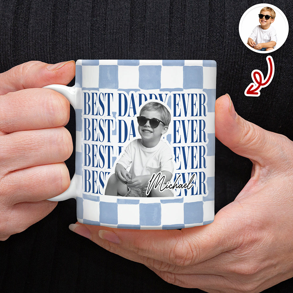 Personalized Vintage Photo Mug Custom Gift for Parents HN590 - edge to edge mug GradoCreations