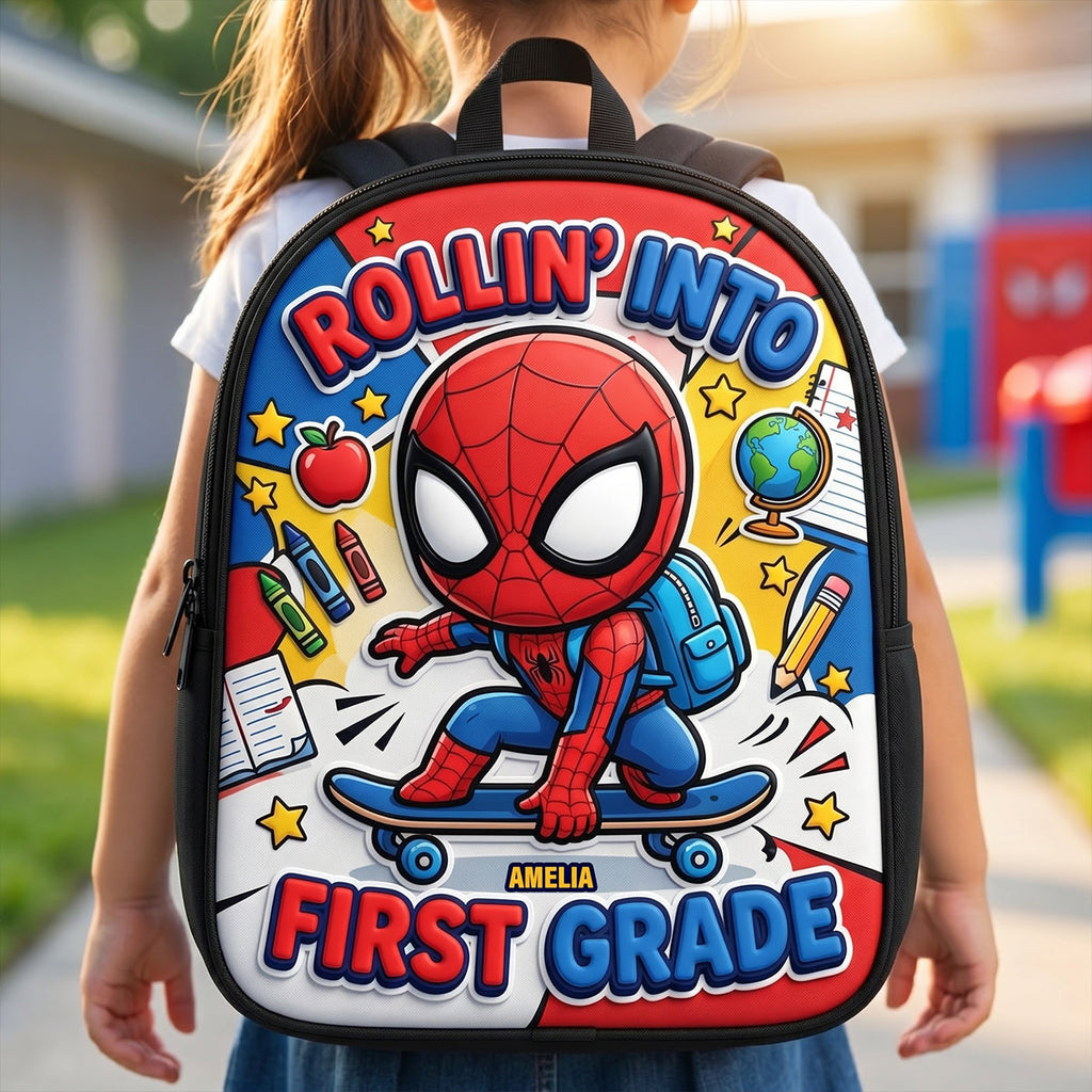 Personalized Spider-Man Backpack Custom Name School Gift for Kids