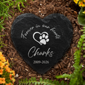 Personalized Heart Shaped Pet Memorial Grave Marker Stone Gift HN590 - Heart Shaped Stone GradoCreations