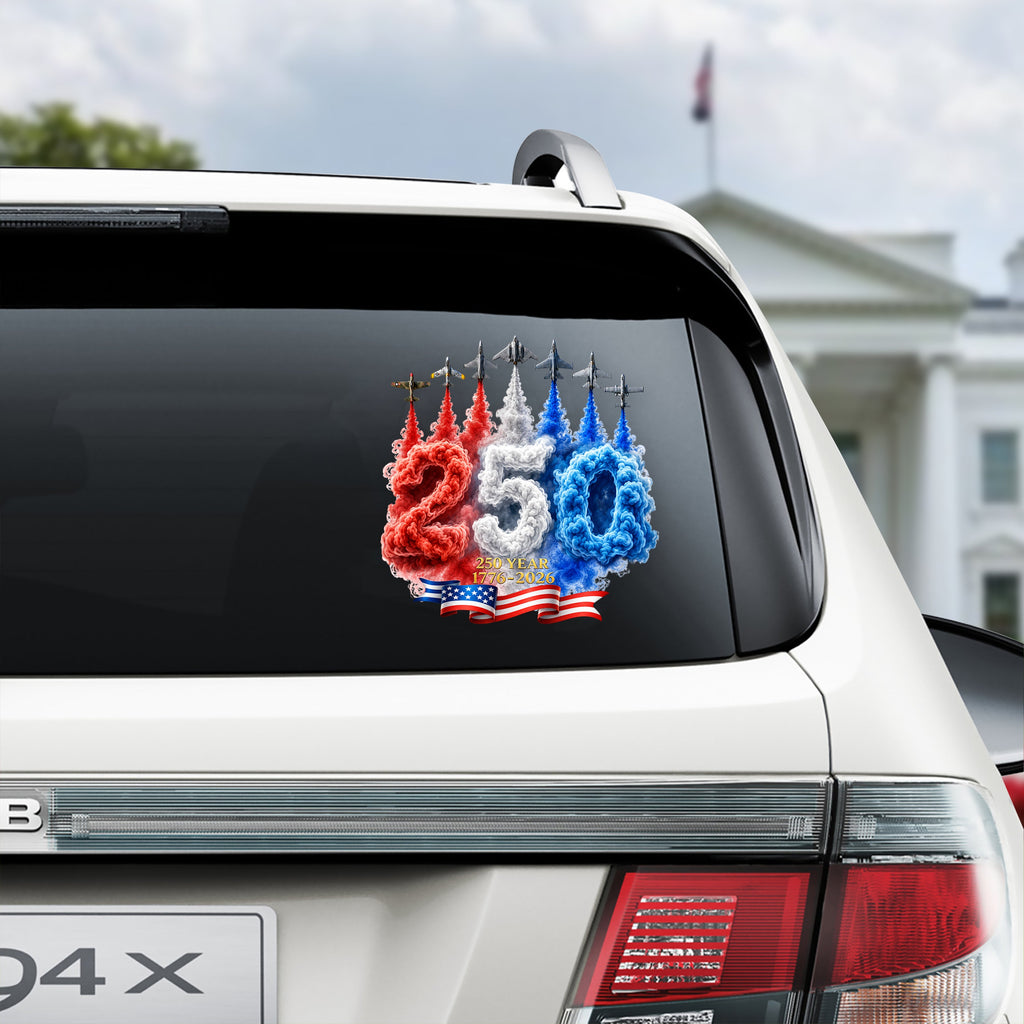 Personalized USA Semiquincentennial Car Sticker Gift for Family Decal Sticker GradoCreations