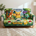 Personalized Quilted Sofa Cover Pokémon 30th Anniversary Gift for Movie Fans Quited Sofa Cover GradoCreations