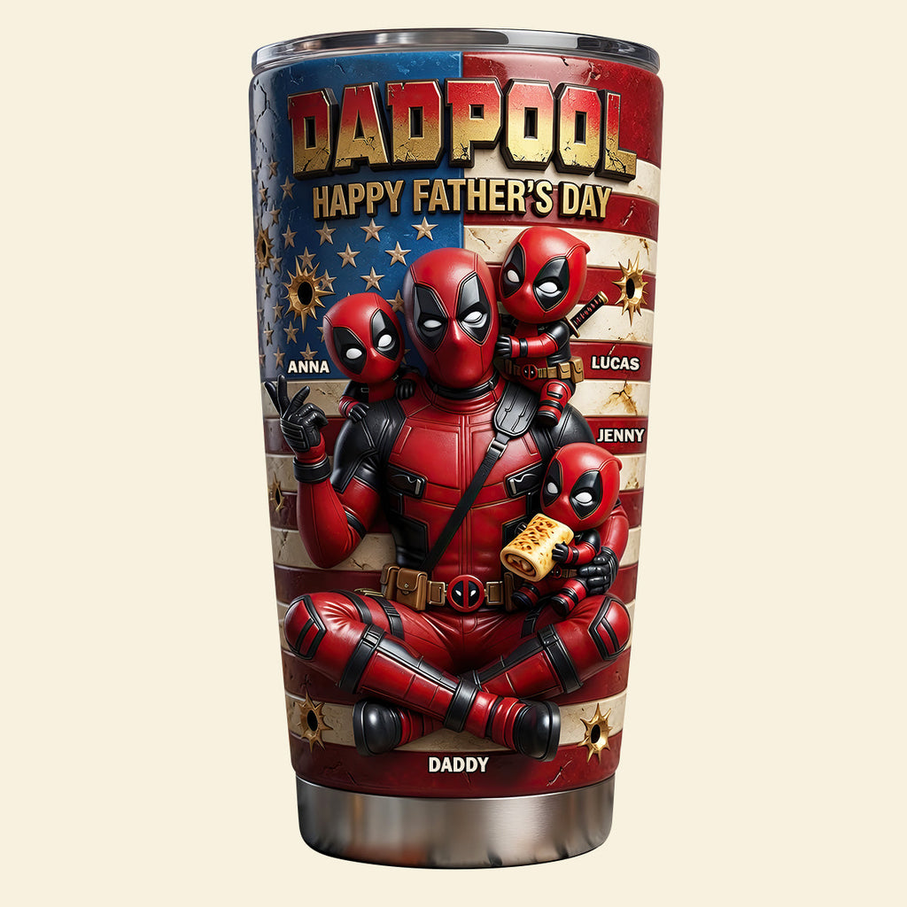 Personalized Dadpool Tumbler Happy Father's Day Gift for Dad