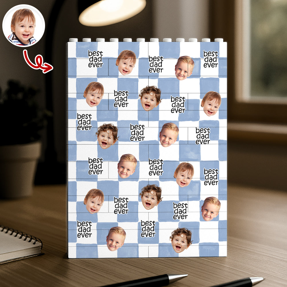Personalized Photo Brick Blocks Gift for Dad Family Keepsake HN590 - Building Blocks GradoCreations