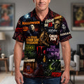 Personalized Horror Movie Hawaiian Shirt Gift for Him Halloween Hawaiian Shirt GradoCreations