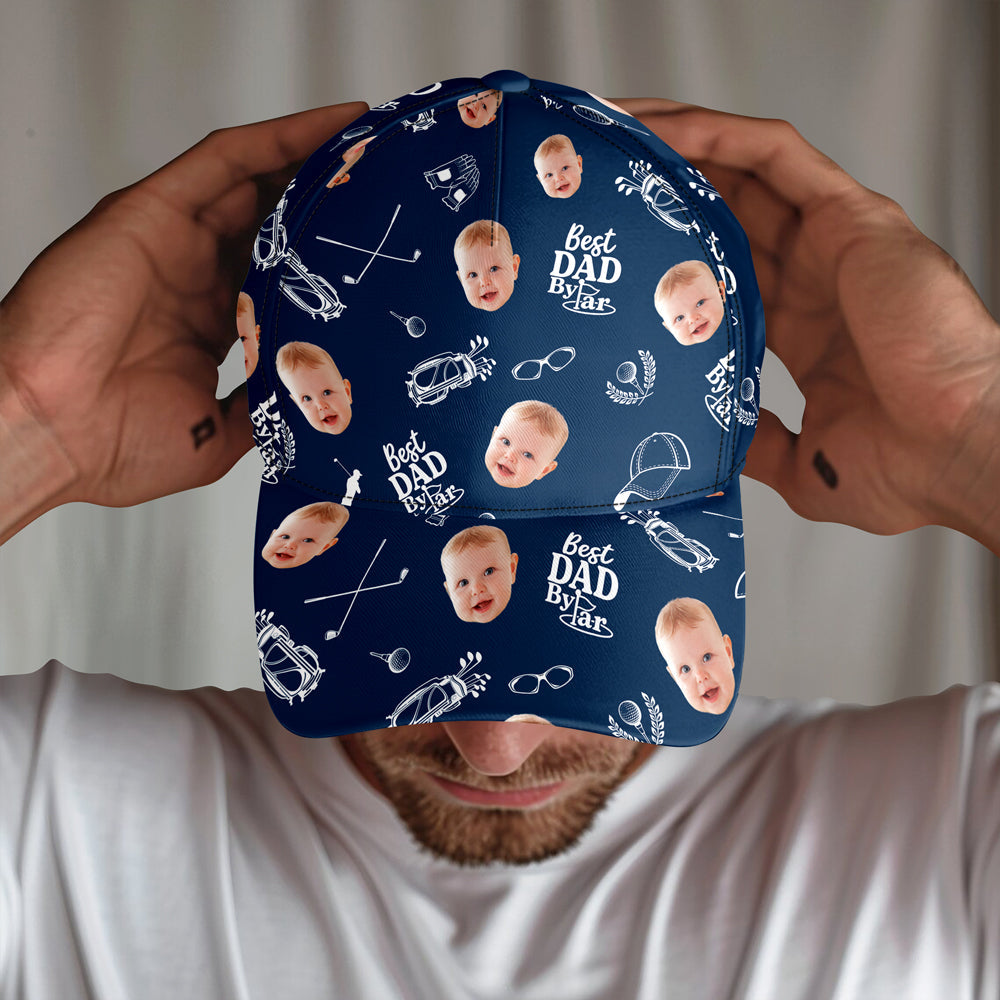 Personalized Best Dad Cap Custom Photo Golf Gift for Dad HN590 - AOP Cap GradoCreations