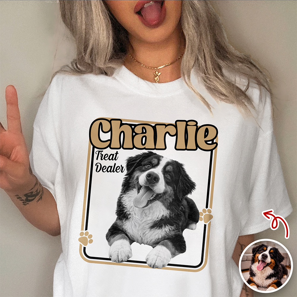 Personalized Dog Comfort Shirt Custom Photo Gift for Dog Lovers Comfort Shirt GradoCreations