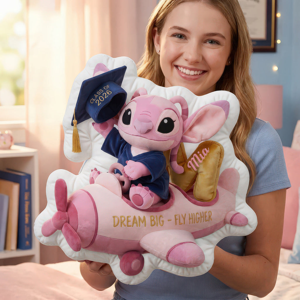 Personalized Dream Big Fly Higher Custom Shape Pillow Graduation Gift for Kids