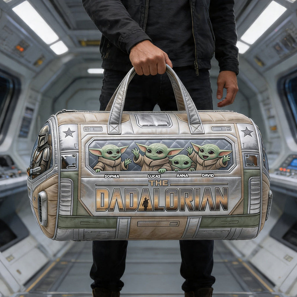 Personalized Galactic Tracker Duffle Bag Gift for Dad Quilted Duffle Bag GradoCreations
