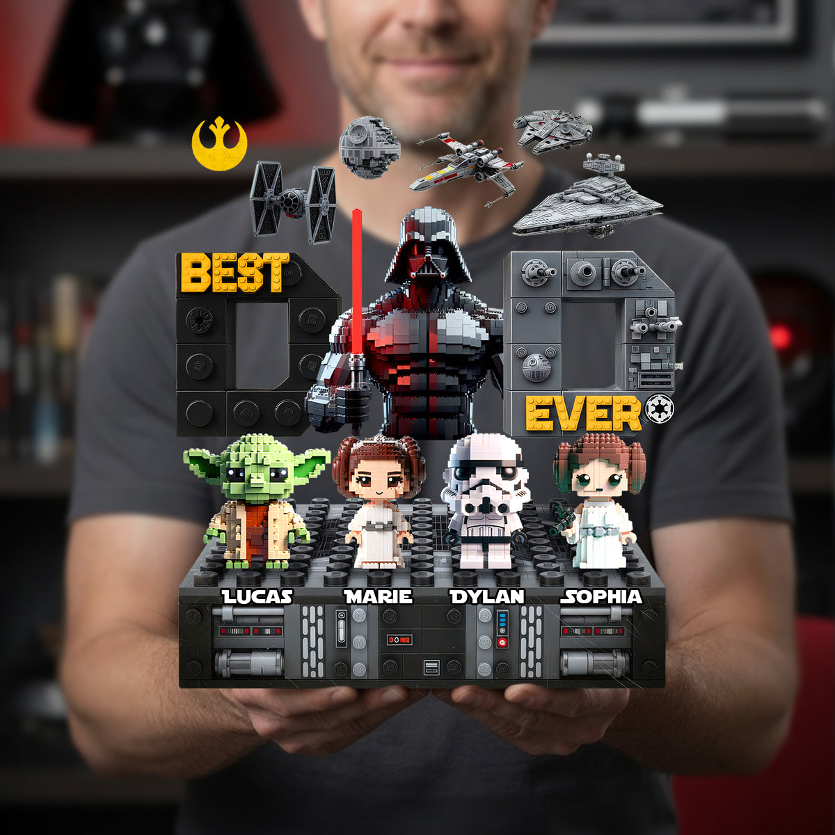 Personalized Best Dad Ever Acrylic Plaque Gift for Movie Fans Acrylic Plaque GradoCreations