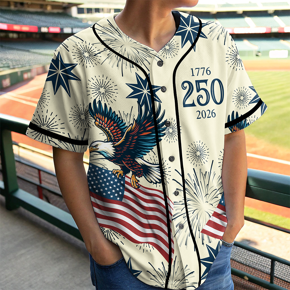 Personalized American Eagle Jersey Shirt Custom Name Gift Jersey Baseball Shirt GradoCreations
