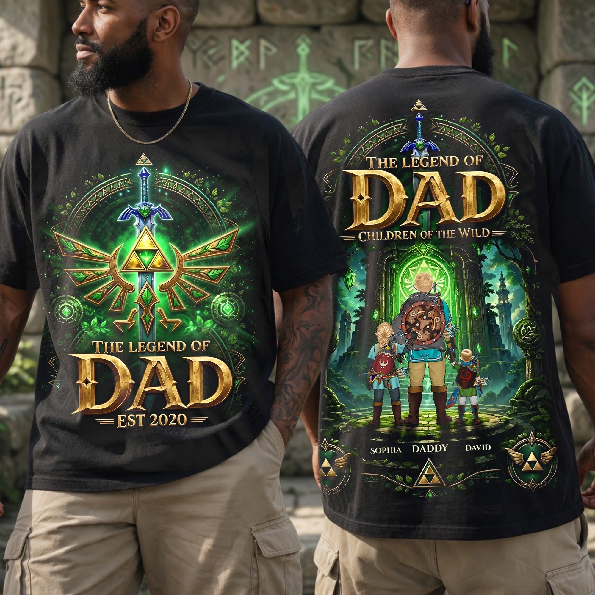Personalized Legend of Dad Adventure T-Shirt for Him Gift