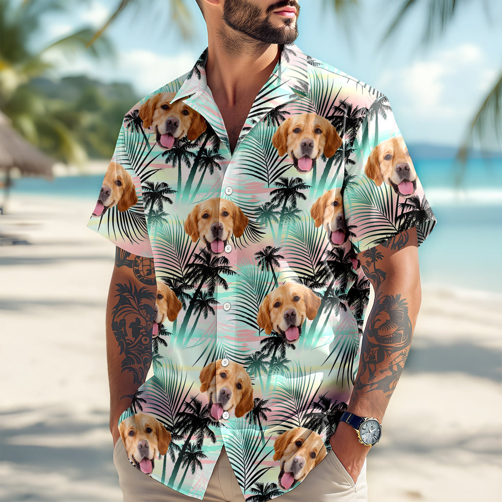 Personalized Dog Photo Hawaiian Shirt Custom Gift for Dog Lovers HN590 - AOP Hawai Shirt GradoCreations