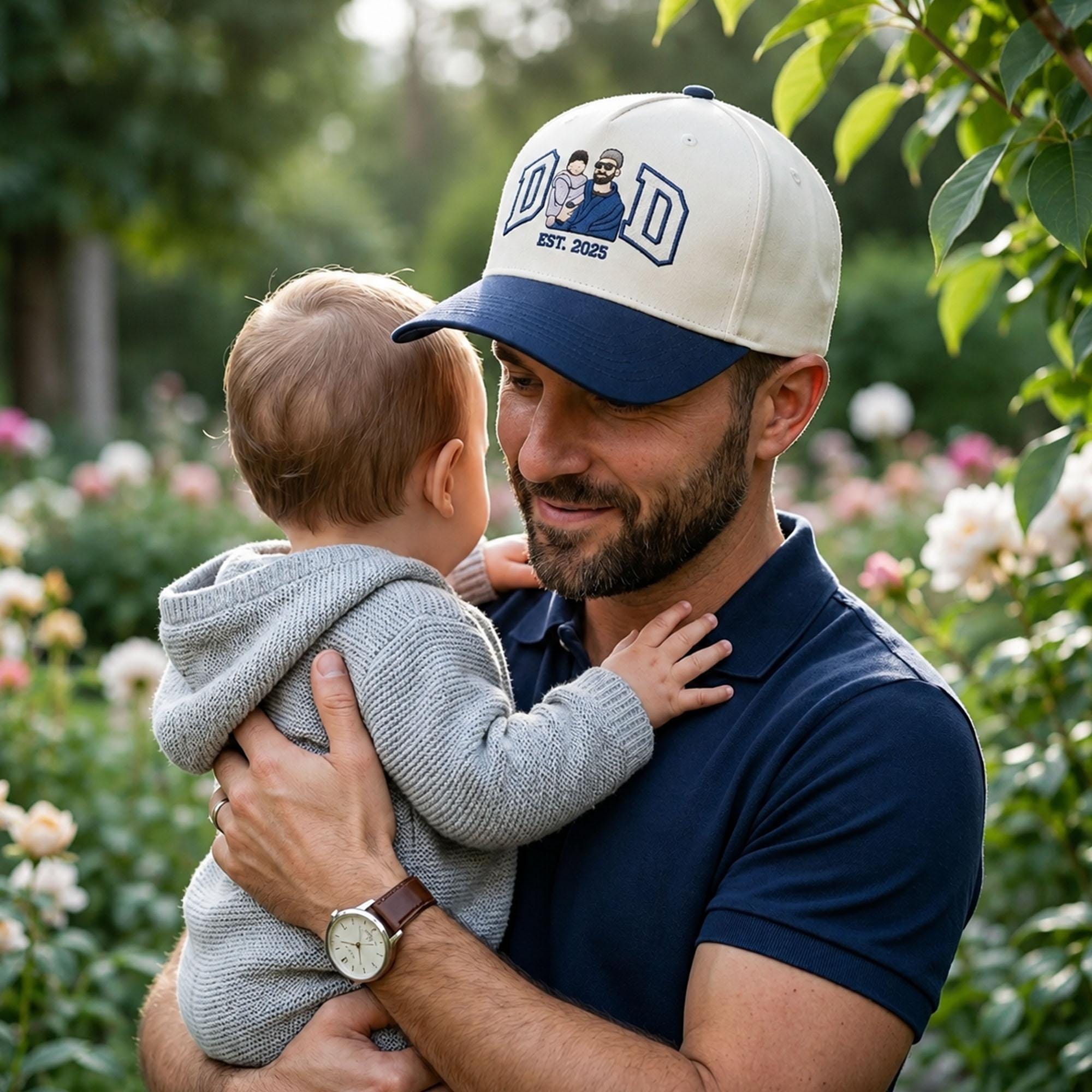 Personalized Embroidered Dad Trucker Hat Custom Gift for Father's Day HN590 - Embroidered Trucker Hat fix GradoCreations