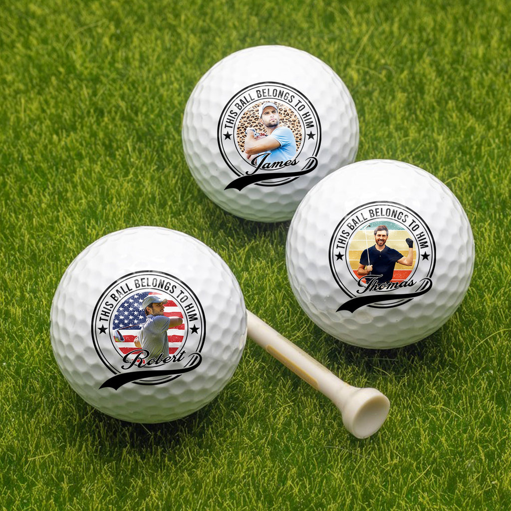 Personalized Golf Ball Upload Photo Custom Gift for Dad HN590 - Golf Ball GradoCreations