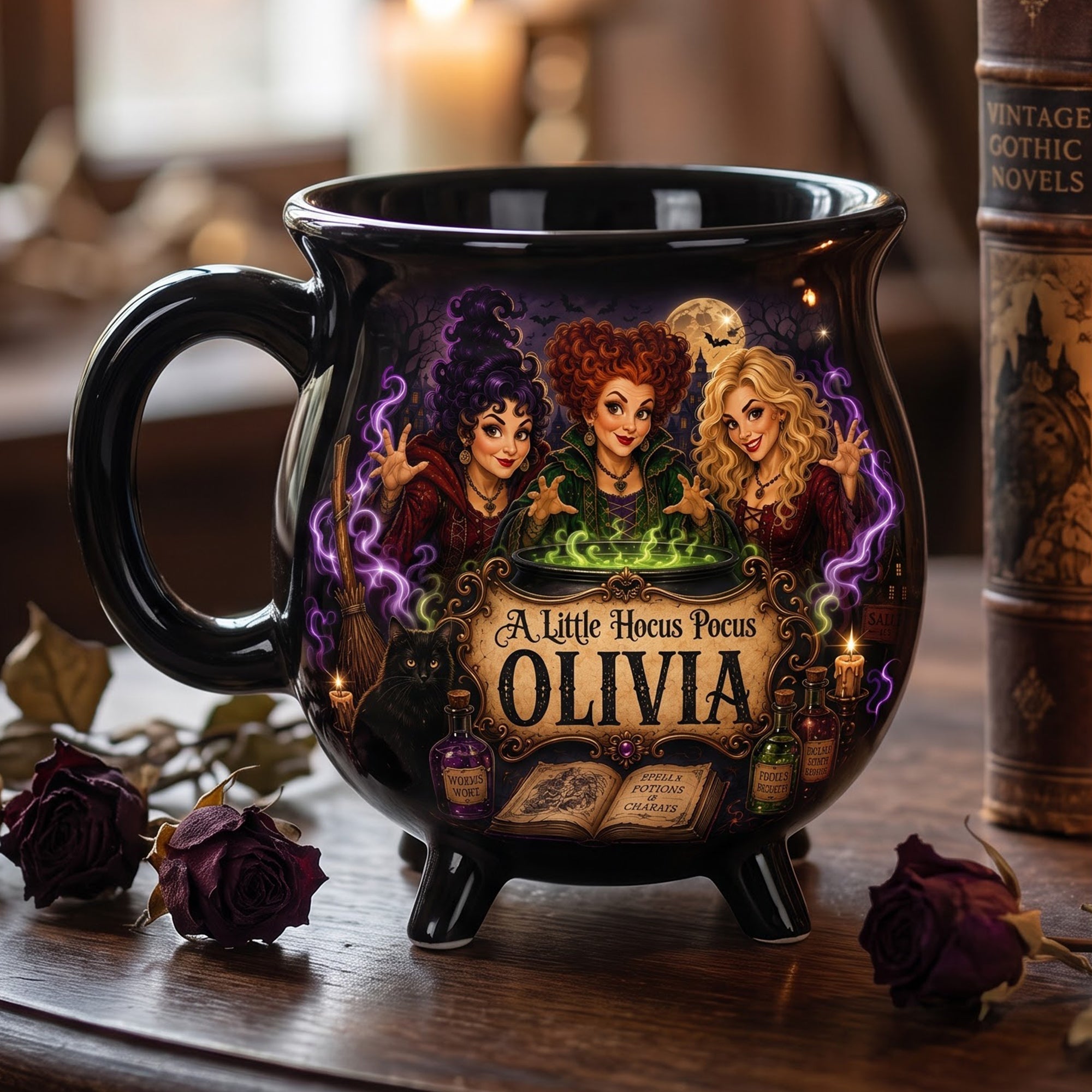 Personalized Cauldron Coffee Mug Custom Name Gift for Her Cauldron Coffee Mug GradoCreations