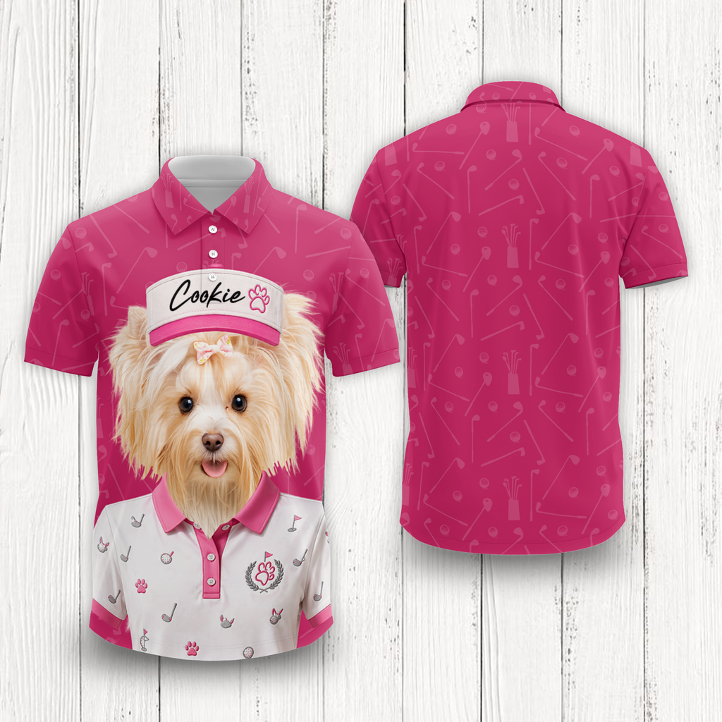 Personalized Pet Photo Polo Shirt for Dog Lovers Gift for Dad HN590 - Men's Polo Shirt GradoCreations