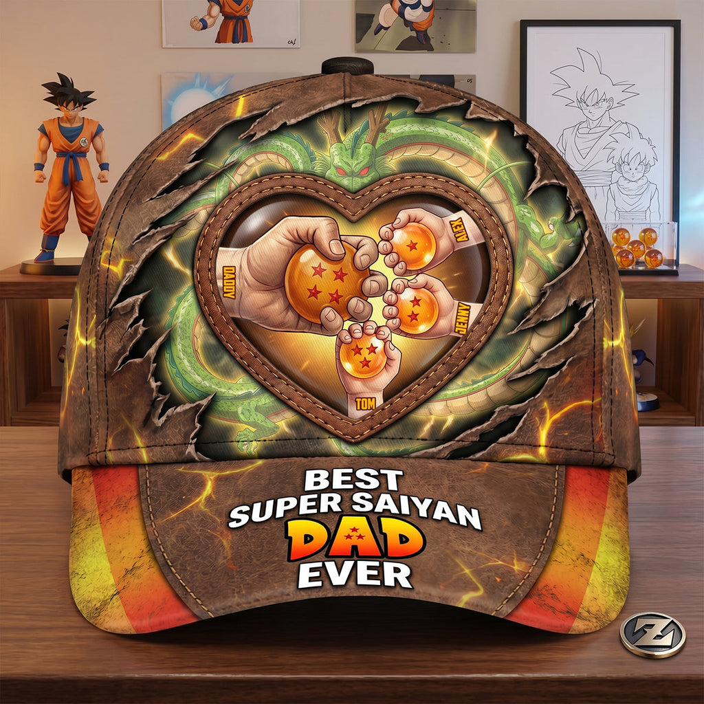 Personalized Classic Cap Best Super Saiyan Dad Gift for Him