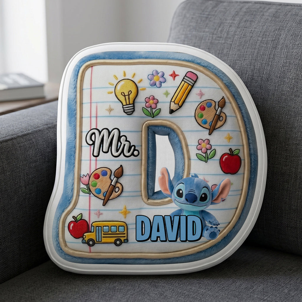 Personalized Cute Alien Pillow Custom Shape Back to School Gift for Kids Pillow GradoCreations
