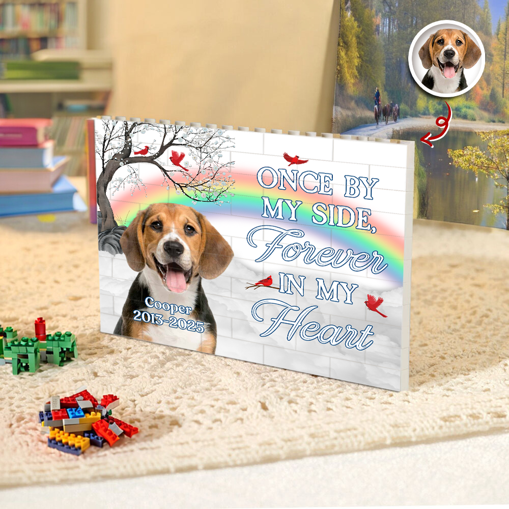 Custom Photo Dog Cat Memorial Building Block Personalized Gift HN590 - Building Blocks GradoCreations