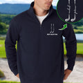 Personalized Best Dad by Par Golf Quarter Zip Sweater Gift for Dad HN590 - Printed Golf Quarter Zip Sweater GradoCreations